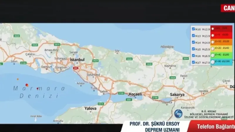 İstanbul'da hissedilen deprem oldu! A Haber'e bağlanan deprem uzmanından acıklama: Aynı fay üzerinde!