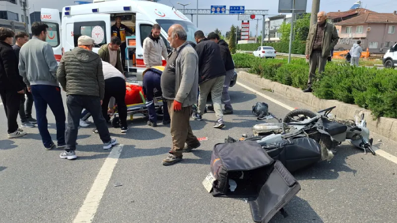 Düzce'de Feci Kaza: Otomobil Motosiklete Çarptı! İşte Yaralıların Durumu