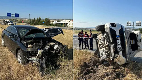 Ticari araç ile otomobil çarpıştı: 7 kişi yaralandı